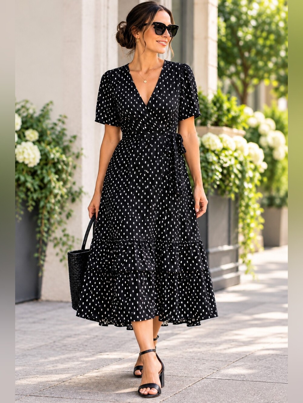 Knox Rose Floral Wrap Midi Dress